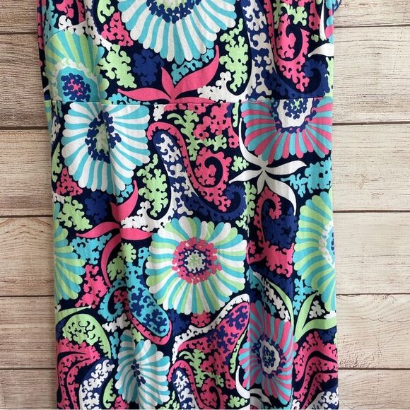 TALBOTS FLORAL COTTON KNIT MAXI DRESS - Picture 5 of 8